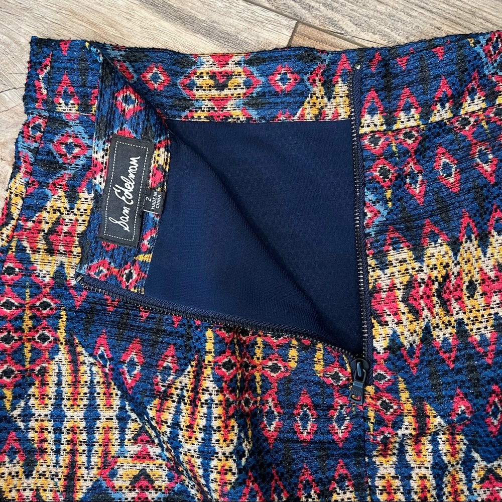 Sam Edelman Aztec Triangle Pattern Mini Skirt - image 7